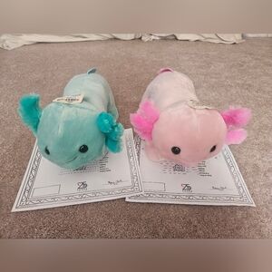 Axolotl Plush Build A Bear- Pink and Teal